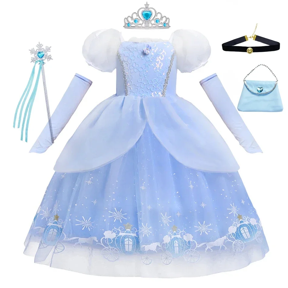 Baby Clothing Europe - Gaun Cosplay putri Cinderella untuk anak