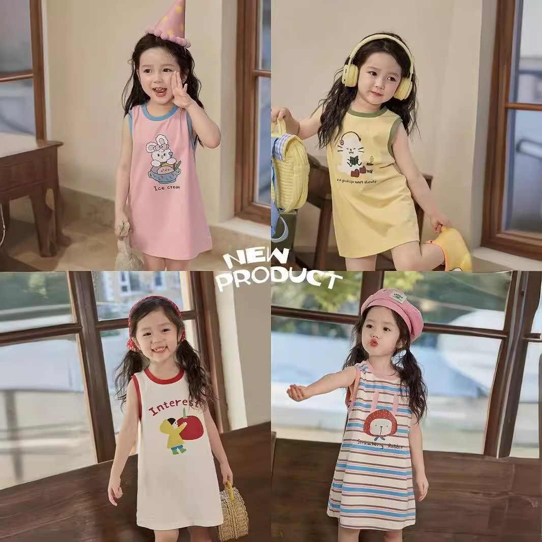 Baby Clothing Line - Gaun Kasual Bayi Perempuan Musim Panas