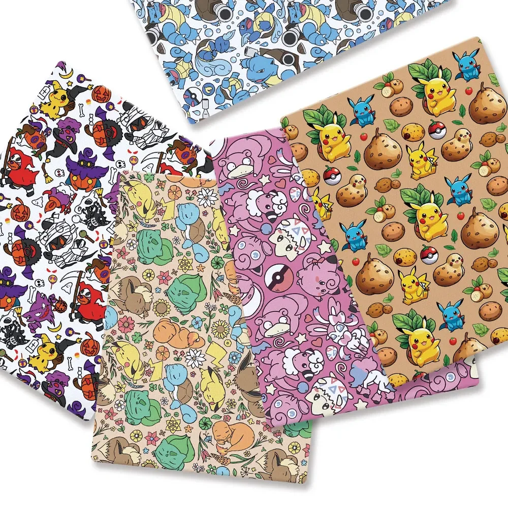 Baby Clothing Japan - Kain Kartun Pokemon 140*50Cm Jahit Buatan