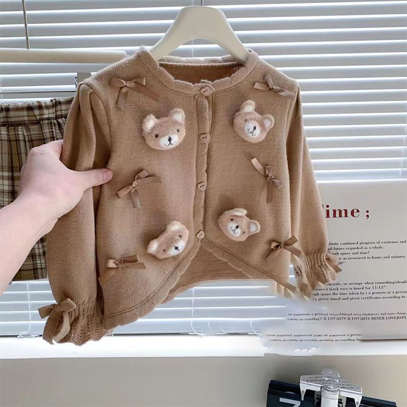 Knit Cardigan Infant - Sweater anak perempuan bayi perempuan, baju