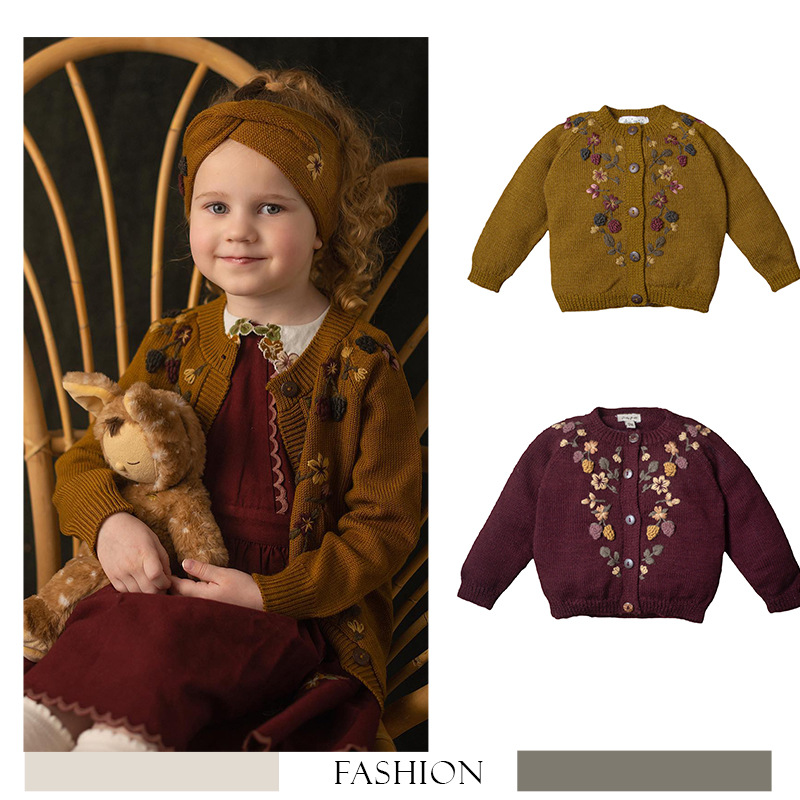 Knit Cardigan Infant - Kardigan rajut anak perempuan, jaket Sweater