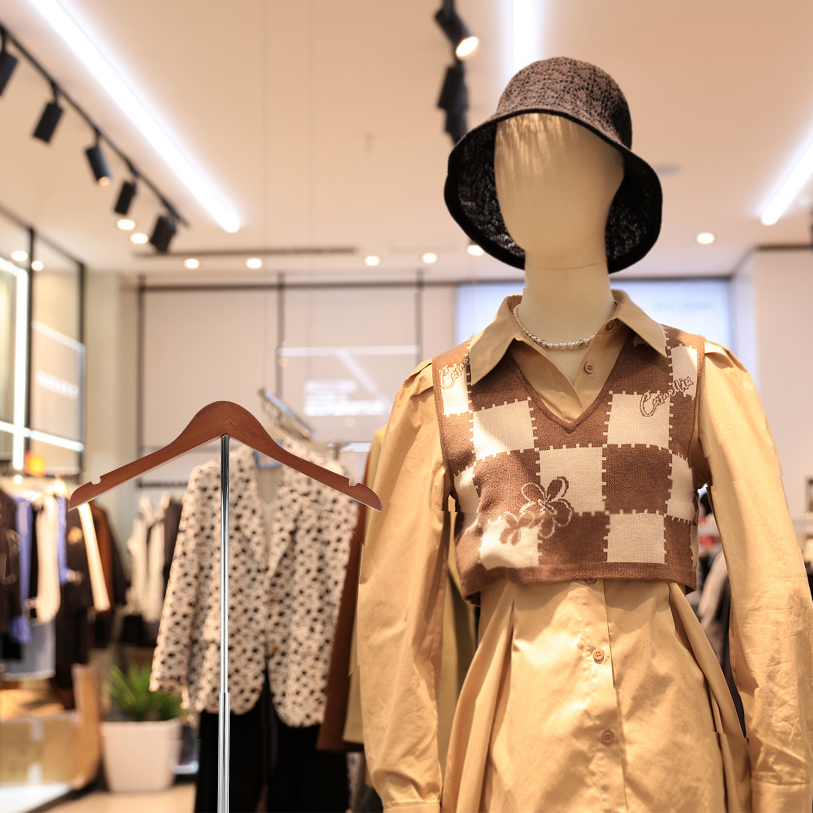 Stand Display Pakaian Bentuk-T - Baby Clothing Stores ulasan dan harga